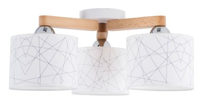 Светильник Светильник "Белла" 3хE27x60Вт натуральный и белый, геометрия 259-51-23