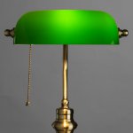 Настольная лампа СССР зеленая Arte lamp A2492LT-1AB BANKER