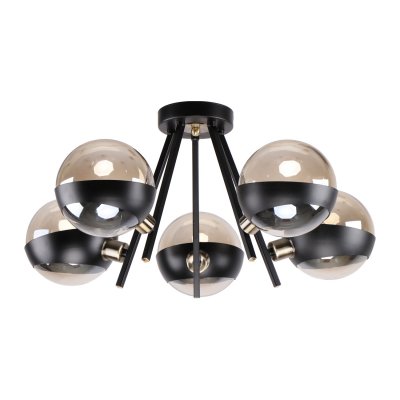 Люстра современная Экономсвет 26074/5BK+AB AMB