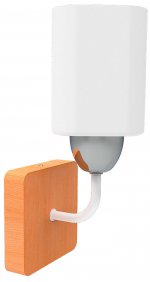 Бра "Ханна" 1хE27x60Вт белый и натуральный 261-51-11W