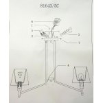 Люстра белая с абажурами Colosseo 81643/5C