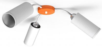 Светильник "Сара" 3хE14x40Вт белый и натуральный 262-51-13