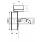 Светильник светодиодный ABERLICHT TL-35/50 WW (RAL 7001), 35Вт ,2900Лм