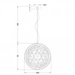 Подвесной светильник шар 800мм Divinare 1030/02 SP-162 GALASSIA