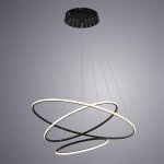 Люстра черная с диодными кольцами 93W Arte Lamp A2500SP-3BK Rapid