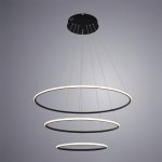Люстра черная с диодными кольцами 93W Arte Lamp A2500SP-3BK Rapid