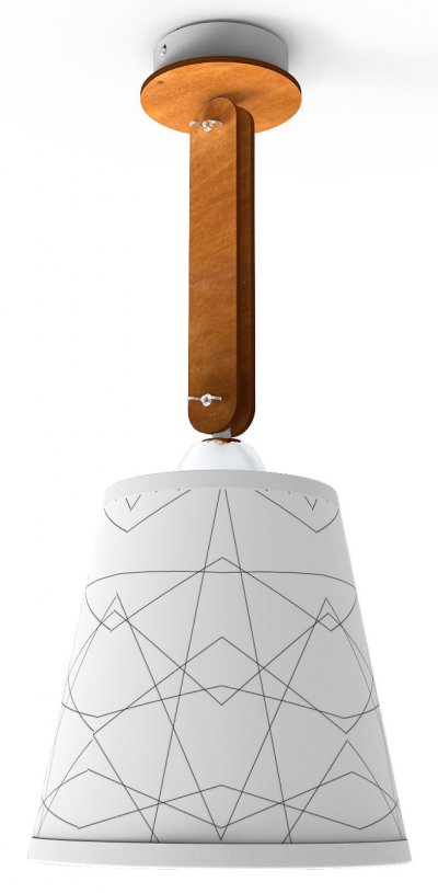 Подвес "Ким" 1xE27x60Вт натуральный, геометрия 264-71-21S