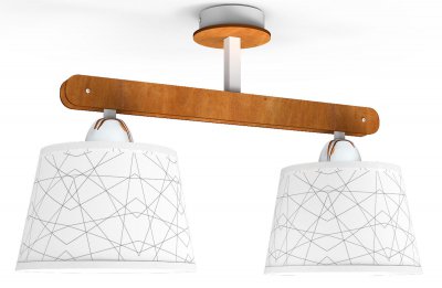 Светильник "Ким" 2xE27x60Вт натуральный, геометрия 264-71-22