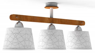 Светильник "Ким" 3xE27x60Вт натуральный, геометрия 264-71-23