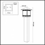 Уличный светильник на столбе 80 см Odeon light 2644/1A NOVARA