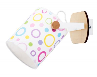 Бра "Эйри" 1хE27x60Вт натуральный и белый, кольца 265-511-21W