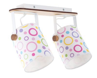 Спот "Эйри" 2хE27x60Вт натуральный и белый, кольца 265-511-22S