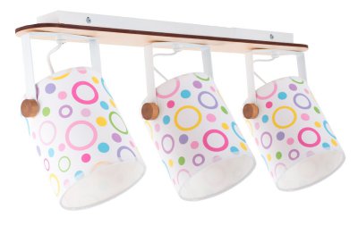 Спот "Эйри" 3хE27x60Вт натуральный и белый, кольца 265-511-23S