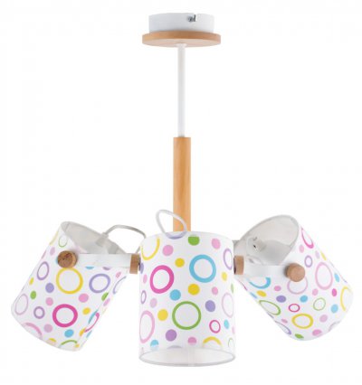 Светильник "Эйри" 3хE27x60Вт натуральный и белый, кольца 265-511-23