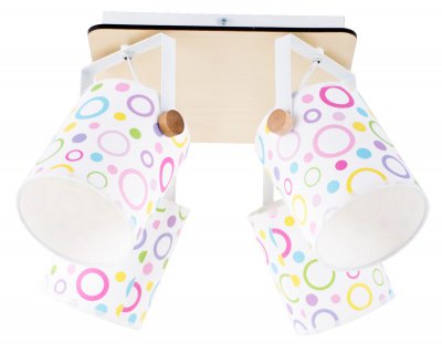 Спот "Эйри" 4хE27x60Вт натуральный и белый, кольца 265-511-24S