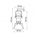 Светильник трековый однофазный трехжильный Novotech 370408 UFO