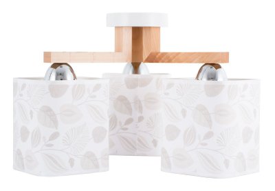 Светильник "Надя" 3хE27x60Вт натуральный и белый, лепестки 266-511-23