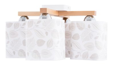 Светильник "Надя" 4хE27x60Вт натуральный и белый, лепестки 266-511-24