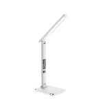 Artstyle TL-209W, белый, настольный светодиодный светильник, диммируемый, с часами и термометром