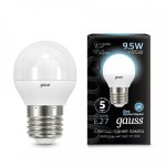 Лампа Gauss LED Шар E27 9.5W 950lm 4100K (105102210)