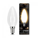 Лампа Gauss LED Filament Свеча OPAL E14 5W 420lm 2700К (103201105)