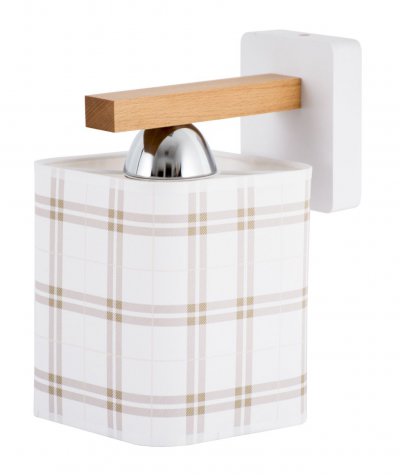 Бра "Эмма" 1хE27x60Вт натуральный и белый, клетка 269-51-21W