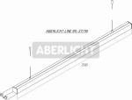 Светодиодный светильник ABERLICHT LINE INI - 27/90 2500 NW, 2500*35*35mm, 50Вт, 5200Лм (0050)