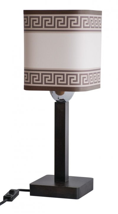 Настольная лампа "Эмма" 1хE27x60Вт венге, меандр 270-41-21T