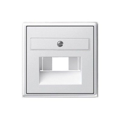 Gira S-55 Бел глянц Накладка 1-ой и 2-ой наклон ТЛФ/комп розетки(мех Rutenbeck, Prodax) (G27003)