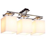 Люстра еврокаркас Экономсвет 2700/3A BK+CR WT