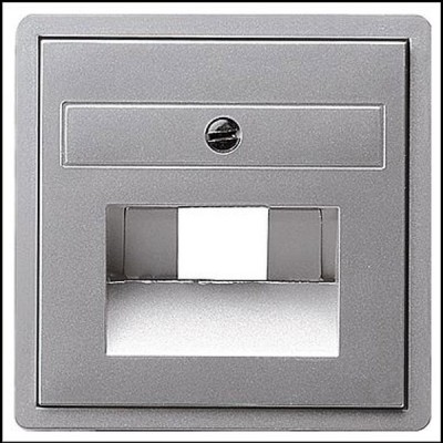 Gira E22 Алюминий Накладка 1-ой и 2-ой наклон ТЛФ/комп розетки(мех Rutenbeck, Prodax) (G270203)