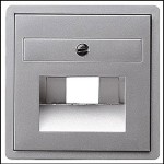 Gira E22 Алюминий Накладка 1-ой и 2-ой наклон ТЛФ/комп розетки(мех Rutenbeck, Prodax) (G270203)