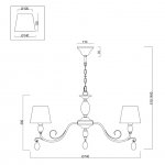 Люстра Freya FR2004PL-08BZ Peta
