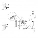 Настенный светильник бра Freya FR2004WL-01BZ Peta