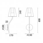 Настенный светильник бра Freya FR5017WL-01CH Ursula