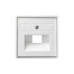 Gira S-55 Бел Накладка 1-ой и 2-ой наклон ТЛФ/комп розетки(мех Rutenbeck, Prodax) (G27027)