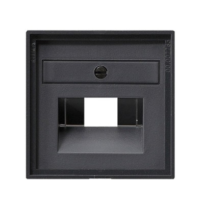 Gira S-55 Антрацит Накладка 1-ой и 2-ой наклон ТЛФ/комп розетки(мех Rutenbeck, Prodax) (G27028)