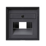 Gira S-55 Антрацит Накладка 1-ой и 2-ой наклон ТЛФ/комп розетки(мех Rutenbeck, Prodax) (G27028)