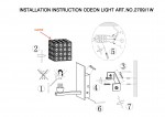 Светильник настенный бра Odeon light 2709/1W ULFA