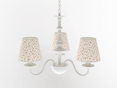 Люстра "Тилда" 3хЕ14х40Вт белый, сердца 272-1011-13