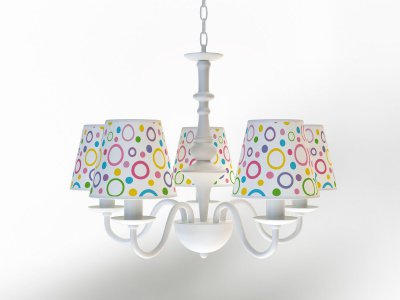 Люстра "Тилда" 5хЕ14х40Вт белый, кольца 273-1011-15