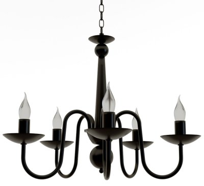 Люстра "Эльза" 5хЕ14х40Вт черный, свеча 275-46-15