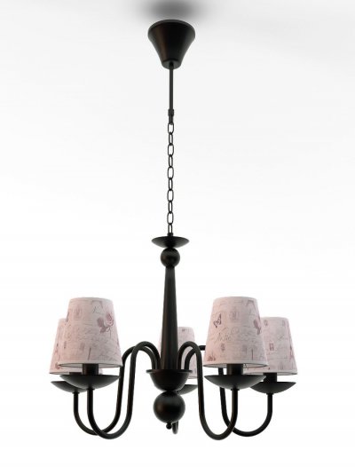 Люстра "Эльза" 5хЕ14х40Вт черный, Париж 276-46-15