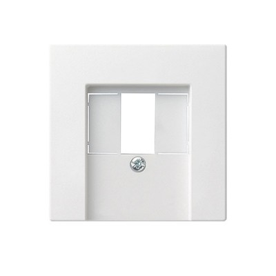 Gira S-55 Бел глянц Накладка ТЛФ розетки TAE, аудиорозетки(110910),USB (107000) с шильдиком (G27603)