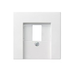 Gira S-55 Бел глянц Накладка ТЛФ розетки TAE, аудиорозетки(110910),USB (107000) с шильдиком (G27603)