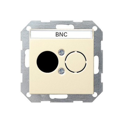 Gira S-55 Крем глянц Накладка розетки для подкл. средств связи с полем для надписи (G27701)