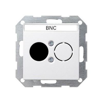 Gira S-55 Бел глянц Накладка розетки для подкл. средств связи с полем для надписи (G27703)