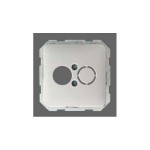 Gira S-55 Алюминий Накладка розетки для подкл. средств связи с надписью (G27726)