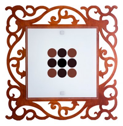 Светильник средний "Лаура" 2хE27х60Вт орех, точки 278-21-24-2H