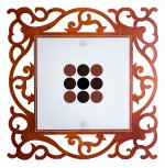 Светильник средний "Лаура" 2хE27х60Вт орех, точки 278-21-24-2H